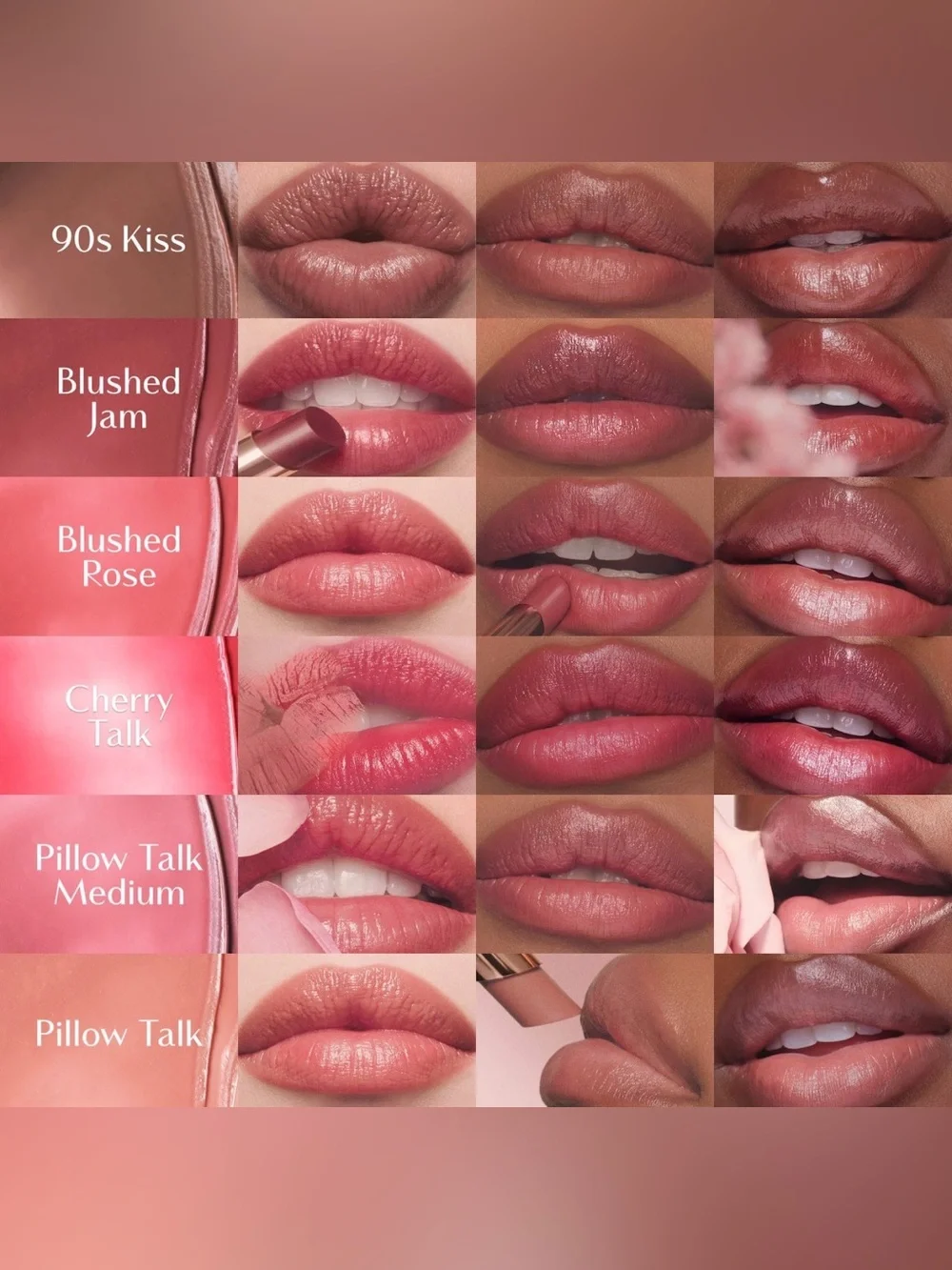 Blushed Rose Charlotte Tilbury Pillow Talk Long Lasting Blush Balm Sheer Tint